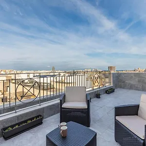 Terrace View-stylish Two Bedrooms Fully Ac-wifi Penthouse Apartment Msida